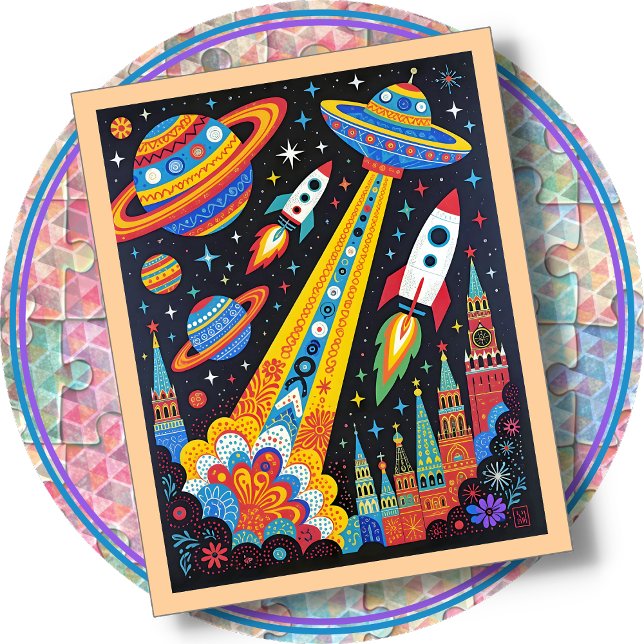 JIGSAW PUZZLE - Retro Space (Creator Uploaded)