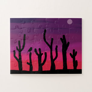 Jigsaw Puzzle Saguaro Sunset Cactus/Owl