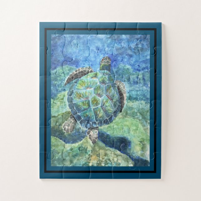 Jigsaw Puzzle Sea Turtle #2 (Vertical)
