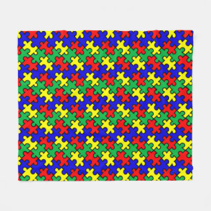 Jigsaw Puzzle Seamless Pattern-22675 Fleece Blanket