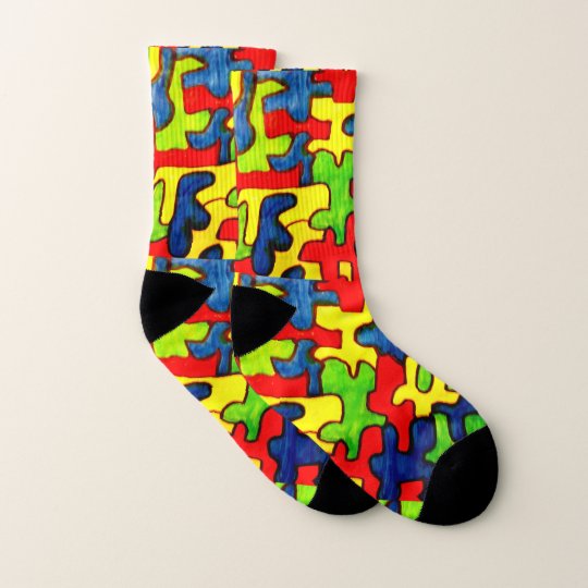 JIGSAW PUZZLE sock Socks Zazzle.co.uk