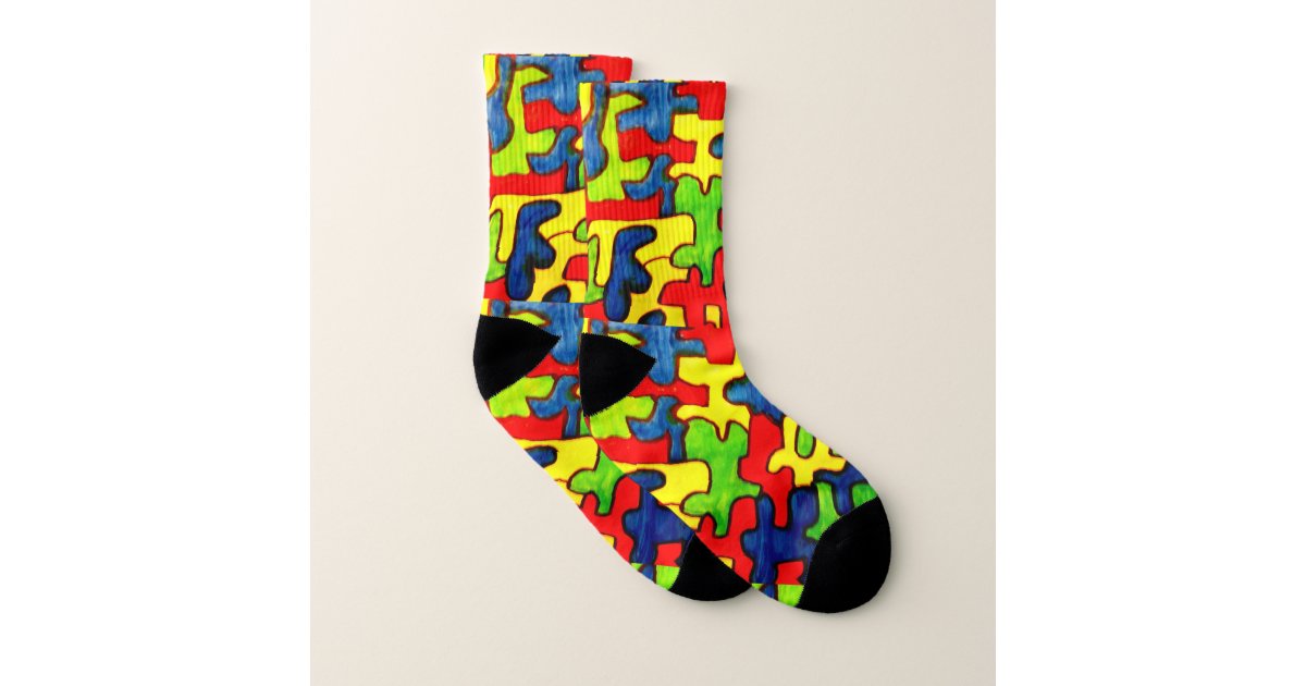 JIGSAW PUZZLE sock Socks Zazzle.co.uk