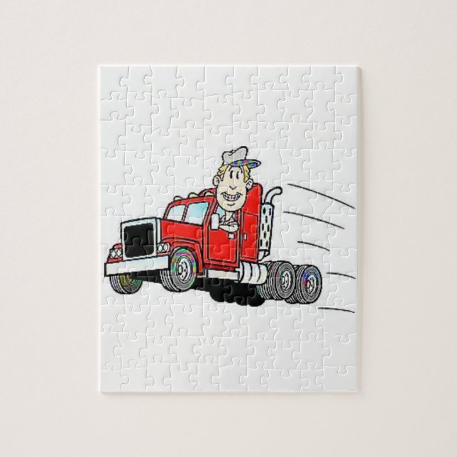 Jigsaw Puzzle Truck Driver (Vertical)