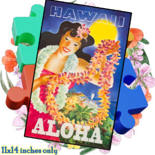 Jigsaw Puzzle - Vintage Hawaii Travel Poster 2