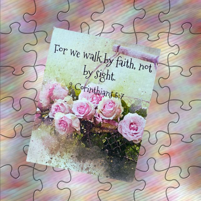 Jigsaw Puzzle, Walk By Faith Scripture Jigsaw Puzzle (Creator Uploaded)