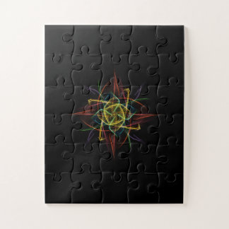 Jigsaw Puzzle with Colourful Geometric Design