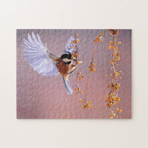 Jigsaw Puzzle with Hummingbird
