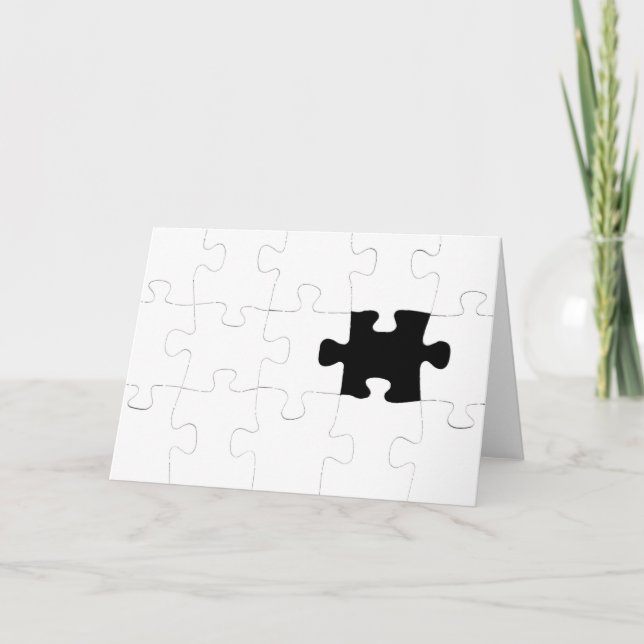 Jigsaw Puzzle with Missing Piece Card (Front)