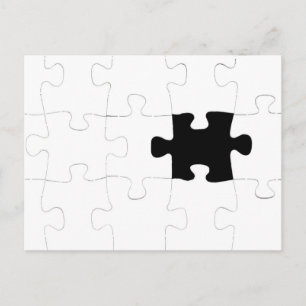 Jigsaw Puzzle with Missing Piece Postcard