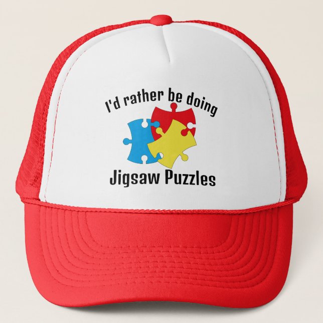 Jigsaw Puzzles Design Hat (Front)