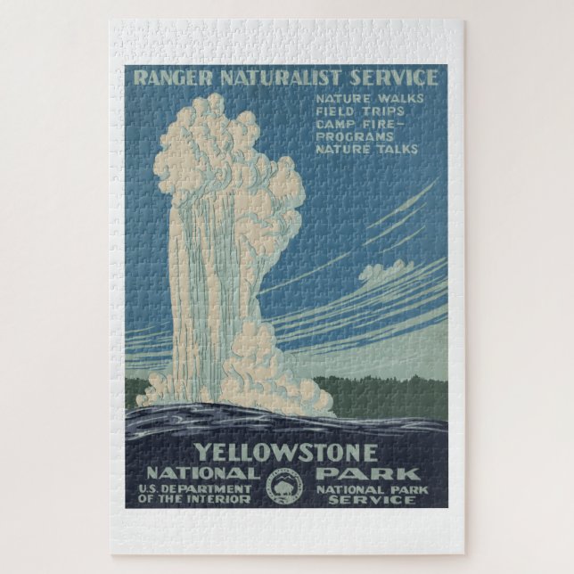JIGSAW : VINTAGE YELLOWSTONE POSTER    JIGSAW PUZZLE (Vertical)