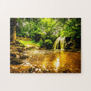 Jigsaws Janet's Foss waterfall North Yorkshire. Jigsaw Puzzle