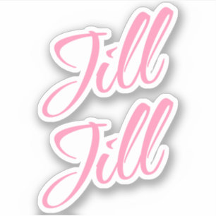 Jill Decorative Name in Pink x2