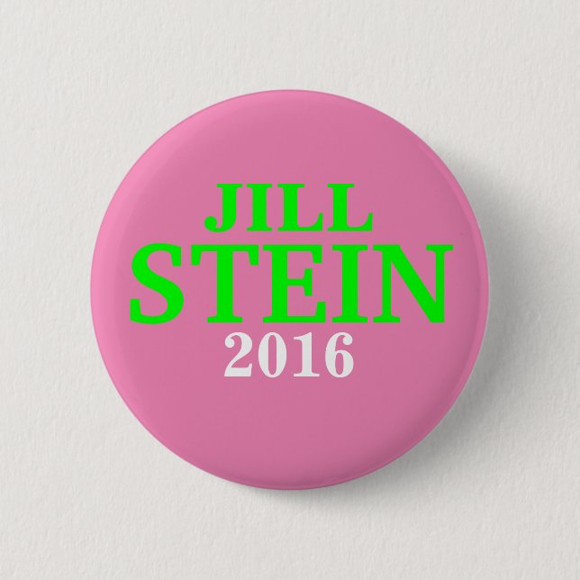 Jill Stein 2016 button pink (Front)