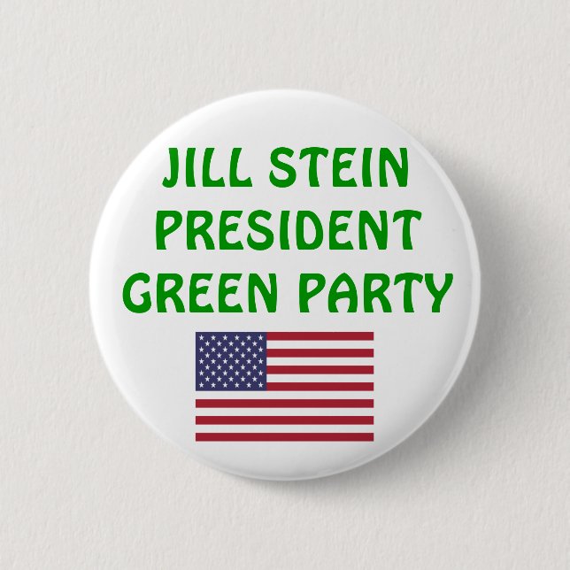 Jill Stein for President 2012 Green Party USA 6 Cm Round Badge (Front)