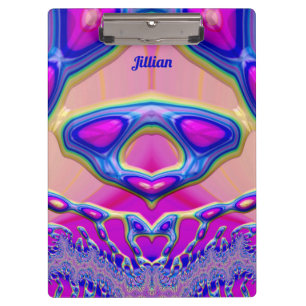 JILLIAN ~ BIZARRE 3D! ~ Pink Blue Green original Clipboard