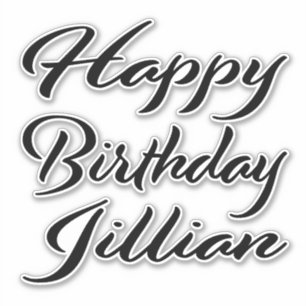 Jillian name first name black Sticker birthday
