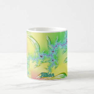 JILLIAN ~ Original Fractal Design ~ Pastel Icicles Coffee Mug