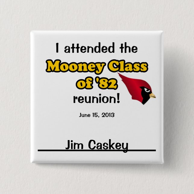 Jim Caskey 15 Cm Square Badge (Front)