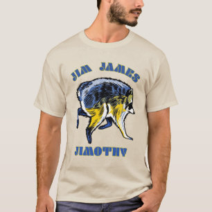 Jim James Jimothy Pop Art Racoon Design T-Shirt