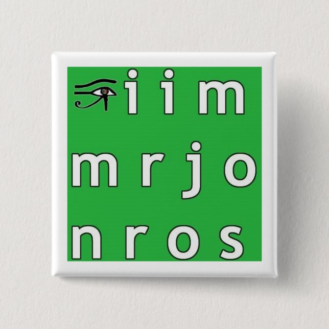 Jim Morrison Anagram Button (Front)