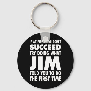 Jim Name Personalised Birthday Fun Christmas Joke  Key Ring