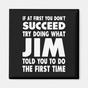 Jim Name Personalised Birthday Fun Christmas Joke  Magnet