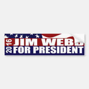 JIM WEBB President 2016 Bumper Sticker