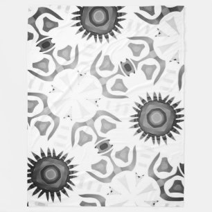 Jimette Polar Cover Black and White Design Fleece Blanket