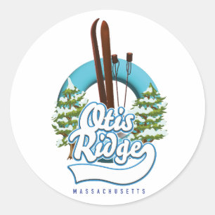 jiminy peak massachusetts ski logo classic round s sticker