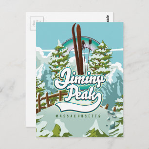 Jiminy Peak massachusetts skiing Postcard