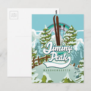Jiminy Peak massachusetts skiing Postcard
