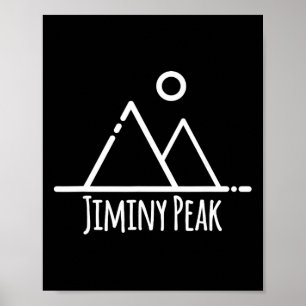 Jiminy Peak Mountain Machusetts Ski Skiing Rustic  Poster