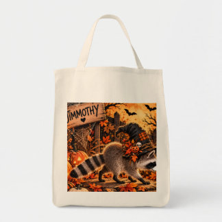 Jimmothy Cute Halloween Racoon Tote Bag