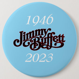 jimmy buffett 6 cm round badge