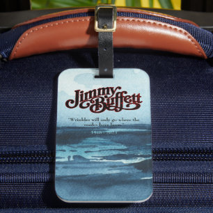 jimmy buffett margarita fins up luggage tag