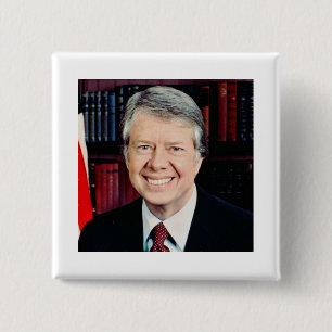 Jimmy Carter 39th US President 15 Cm Square Badge