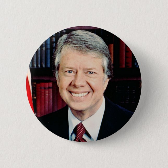 Jimmy Carter 39th US President 6 Cm Round Badge (Front)