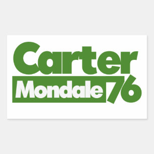 Jimmy Carter 76 Carter Mondale retro Politics Rectangular Sticker