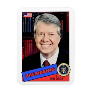 Jimmy Carter Baseball Card Magnet