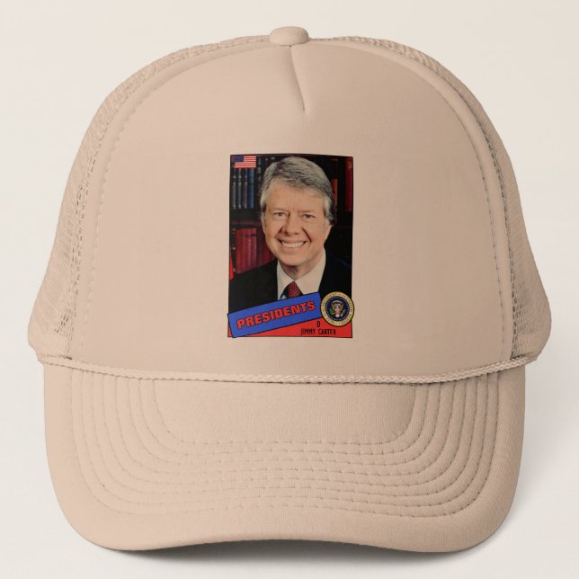 Jimmy Carter Baseball Card Trucker Hat (Front)