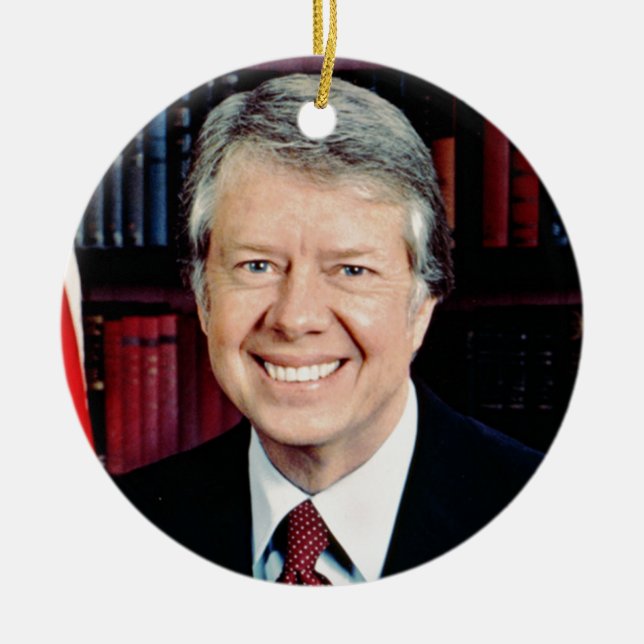 Jimmy Carter Ceramic Tree Decoration (Front)