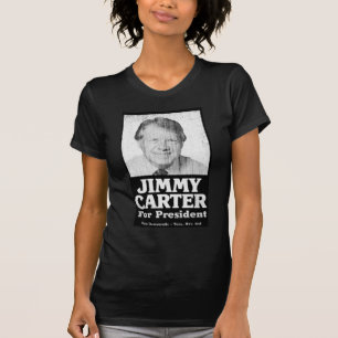 Jimmy Carter Distressed Black And White T-Shirt
