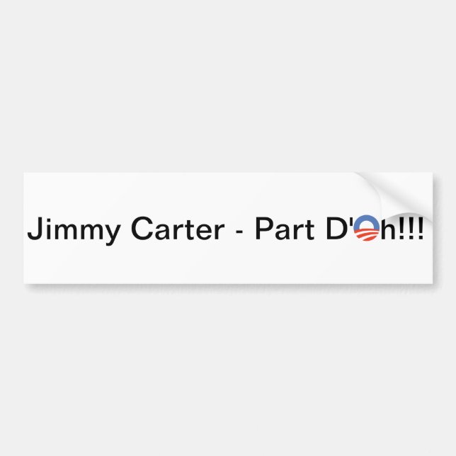 Jimmy Carter's Second Term Bumper Sticker (Front)