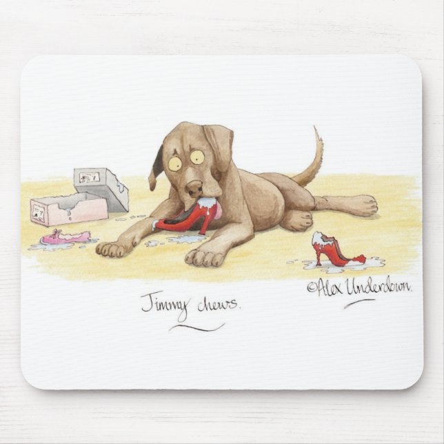 'Jimmy chews' Mousepad (Front)