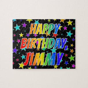 "JIMMY" First Name, Fun "HAPPY BIRTHDAY" Jigsaw Puzzle