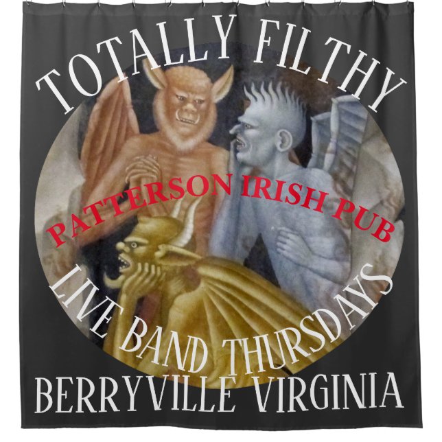 JIMMY LIBTARD & THE SQUIRMIN VERMIN BERRYVILLE VA SHOWER CURTAIN (Front)