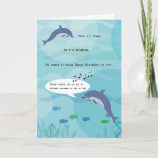 Jimmy the Dolphin Birthday Card