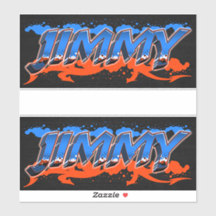 Jimmy Vorname Name Graffiti Aufkleber Sticker