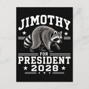 Jimothy for president 2028 invitation postcard